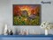 Figured'Art Paint by Numbers Kit for Adults with Frame Sunflowers in front of the barn 16"x20" - Craft Art Painting DIY Kit Canvas Already Stretched on a Wooden Frame